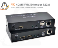 4K HDMI  KVM Network Extender 120M รองรับ Infrared