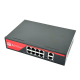 Full Gigabit Ai POE Switch 8 Port + 2 Uplink (VLAN) 120W ยี่ห้อ DJA รุ่น DJA-08G20GB อุปกรณ์ Switch Standard PoE (IEEE802.3af/at)