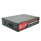 Full Gigabit Ai PoE Switch 8 Port + 2 Uplink + 2 SFP (120W) ยี่ห้อ DJA รุ่น DJA-08G22GB อุปกรณ์ Switch Standard PoE (IEEE802.3af/at)