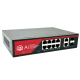 Full Gigabit Ai PoE Switch 8 Port + 2 Uplink + 2 SFP (120W) ยี่ห้อ DJA รุ่น DJA-08G22GB อุปกรณ์ Switch Standard PoE (IEEE802.3af/at)