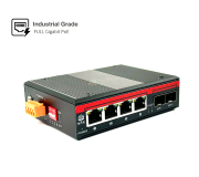 Industrial Gigabit PoE Switch 6 Port (4 PoE + 2 SFP)