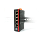 Full Gigabit Industrial Switching Hub 5 Port ทนร้อน ติดตั้งรางปีกนก รองรับแรงดันไฟ 12-55 Volt