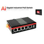 Gigabit Industrial Ai PoE Switch 5 Port (4 PoE + Gigabit Uplink)