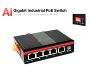 Gigabit Industrial Ai PoE Switch 5 Port (4 PoE + Gigabit Uplink)