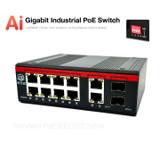 Full Gigabit Industrial Ai POE Switch 12 Port (8 POE+2GE+2SFP)