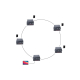 4 CH Audio to Fiber Optic Transceiver แบบวงแหวน (Ring Network)