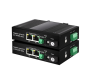 Industrial RS485 to Fiber Converter | 1CH Bi-directional + 2-Port Gigabit Ethernet