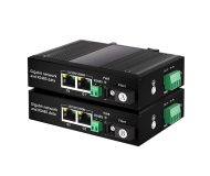 Industrial RS485 to Fiber Converter | 1CH Bi-directional + 2-Port Gigabit Ethernet