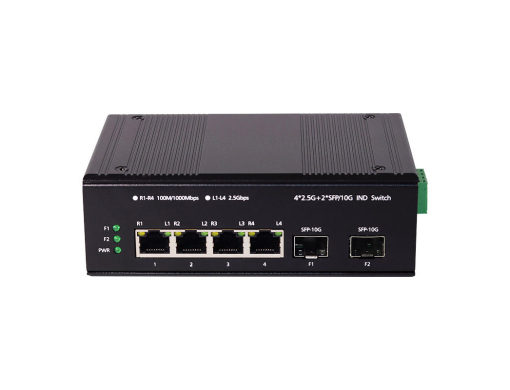 Industrial 2.5G Ethernet Switch 4 Port + 2 SFP+ 10G