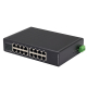 Gigabit 16 Port Industrial PoE Switch ยึดรางปีกนก DIN-35mm