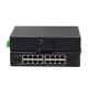 Gigabit 16 Port Industrial PoE Switch ยึดรางปีกนก DIN-35mm