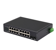 Industrial Gigabit PoE Switch 16 Port + 2 SFP | DIN-Rail