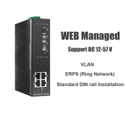 Gigabit Industrial L2 Managed Switch 4 Port + 4 SFP (WEB Configuration)