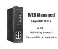 Gigabit Industrial L2 Managed Switch 4 Port + 4 SFP (WEB Configuration)