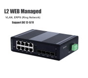 Gigabit Industrial L2 Managed Switch 8 Port + 4 SFP (WEB Configuration)