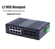 Gigabit Industrial L2 Managed Switch 8 Port + 8 SFP (WEB Configuration)