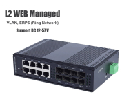 Gigabit Industrial L2 Managed Switch 8 Port + 8 SFP (WEB Configuration)