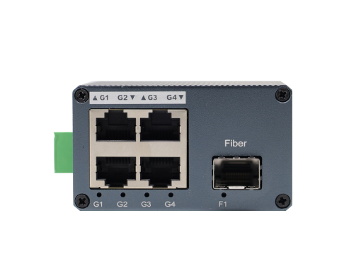 Mini Gigabit Industrial Switch | 4 Port + 1 SFP mini industrial switch 4 port 1 sfp ติดตั้งบน din rail
