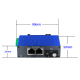 Mini Gigabit Industrial Media Converter 1 Fiber SC WDM 20km 2 LAN
