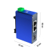 Mini Gigabit Industrial Media Converter 1 SFP 2 LAN DC 9-57V (DIN Rail)