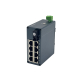 Mini Industrial Gigabit Fiber Media Converter 1 SC WDM A 8 LAN 20km DC 9-57V DIN-Rail