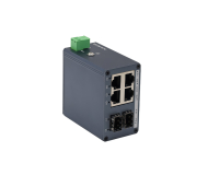Mini Gigabit Industrial Switch 4 Port + 2 SFP | DIN-Rail | DC 9-57V