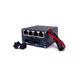 Mini Gigabit Industrial Switch 4 Port + 2 SFP | DIN-Rail | DC 9-57V