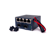 Mini Gigabit Industrial Switch 4 Port + 2 SFP | DIN-Rail | DC 9-57V