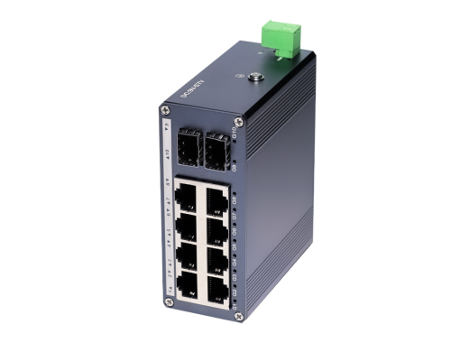Mini Gigabit Industrial Switch 8 Port + 2 SFP DIN-Rail DC 9-57V