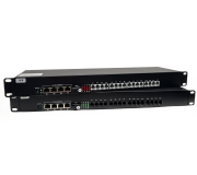 16 CH PCM Telephone Optical + 4 GE (10/100/1000) To Fiber Optic (Rackmount)