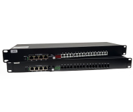 16 CH PCM Telephone Optical + 4 GE (10/100/1000) To Fiber Optic (Rackmount)