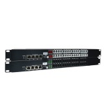 24 CH PCM Telephone Optical + 4 GE (10/100/1000) To Fiber Optic (Rackmount)