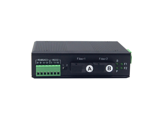 Industrial RS485/422/232 Fiber Optic Modem วงแหวน Self-Healing ติดราง DIN