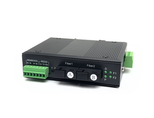 Industrial RS485/422/232 Fiber Optic Modem วงแหวน Self-Healing ติดราง DIN