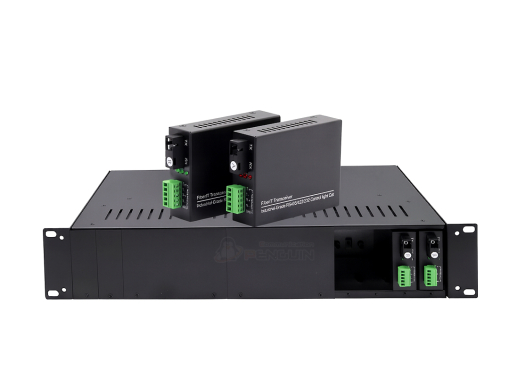 RS485 Fiber Optic Converter SC Single-mode WDM 20km Rack Mount Compatible