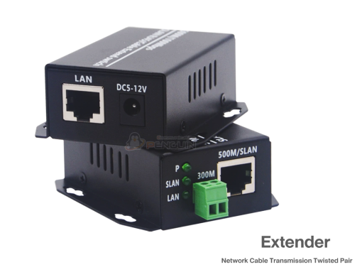กล่องแปลงสัญญาณ Network แบบ Twisted Pair 2 คอร์ รองรับความเร็ว 100 Mbps. ระยะสูงสุด 500 เมตร