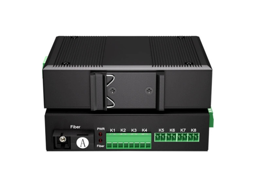 Industrial 4-Channel One-Way Dry Contact Fiber Converter อุปกรณ์แปลงสัญญาณไฟเบอร์ออฟติก 4 ช่อง Dry Contact แบบทางเดียว รุ่น ET-GY-4ZK ติดตั้ง DIN Rail รองรับหัวไฟเบอร์ SC