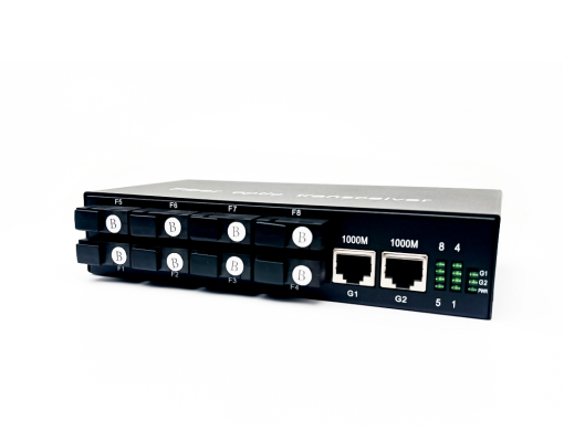 Gigabit Fiber Switch 8 Port 8B WDM B Side Tx1550 Rx1310 SC Single Mode 3km พร้อม 2 Gigabit LAN