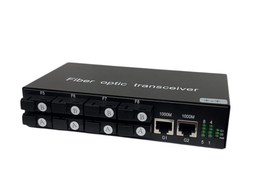 Gigabit Fiber Converter 8 Port + 2 LAN | Built-in 4A+4B | SC Single Mode | 3 km Gigabit Fiber Converter 8 Port + 2 LAN Built-in 4A+4B SC Single Mode 3 km
