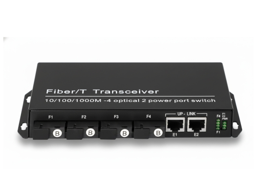 Gigabit Fiber Switch SC Single-Mode B Side 4 Port + 2 LAN Gigabit Fiber Switch 4 Port SC B Side 2 LAN TX1550 RX1310 3km