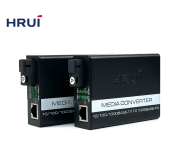 Gigabit Media Converter A+B 3 KM ยี่ห้อ HRUi รุ่น HR100W-GE-3-TR