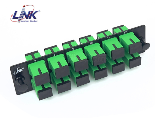 แผ่นอะแดปเตอร์ไฟเบอร์ออปติก Snap-In 12 SC/APC (Simplex) ยี่ห้อ LINK รุ่น UF-2255SM-APC
