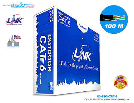 CAT6 Outdoor UTP Cable (100m/Box) LINK (US-9106OUT-1)