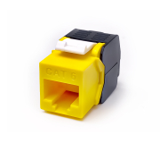 เต้ารับสายแลนตัวเมีย RJ45 CAT6 UTP แบบ Tool-Free สีเหลือง เต้ารับสายแลนตัวเมีย RJ45 CAT6 UTP แบบ Tool-Free สีเหลือง