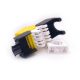 CAT6 RJ45 Tool-Free Keystone Jack สีเหลือง เต้ารับสายแลน RJ45 CAT6 UTP แบบ Tool-Free สีเหลือง