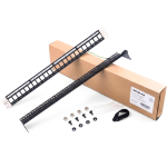 Keystone Patch Panel 24-Port (Rack 19") พร้อมบาร์จัดสายด้านหลัง