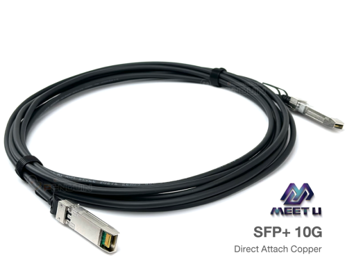 สาย Direct Attach Copper (DAC) 10G (SFP+) ยี่ห้อ MEET U รุ่น MU-SP96-M5D ความยาว 5 เมตร รองรับการเชื่อมต่อเครือข่ายความเร็วสูง 10Gbps