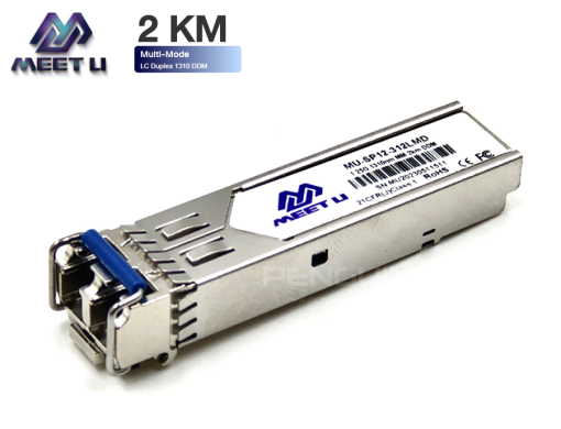 Multi-mode SFP 1.25G LC Duplex 1310nm โมดูลเชื่อมต่อ ไฟเบอร์ออปติก ใยแก้วนำแสง ความเร็ว 1.25 Gbps.