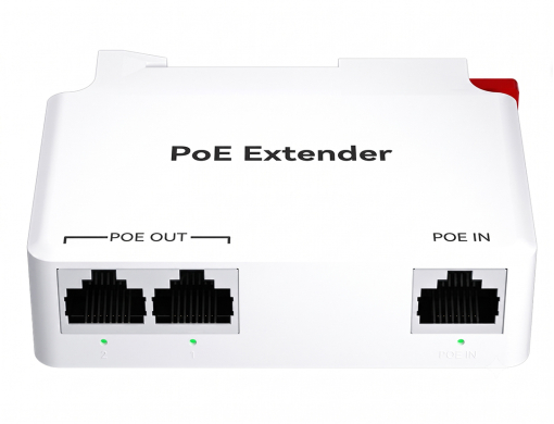 PoE Extender 1 เข้า 2 ออก 10/100Mbps แบบยึดราง DIN Rail รุ่น DG102B