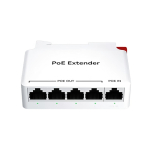 PoE Extender เข้า 1 ออก 4 (ยึดรางปีกนก)